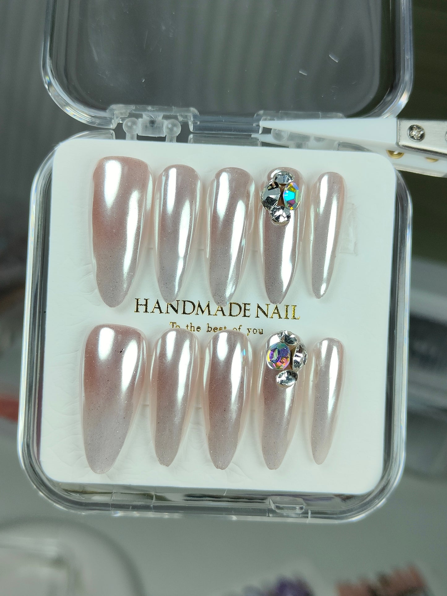 press on nails High quality handmade can reusable hot shiny diamond