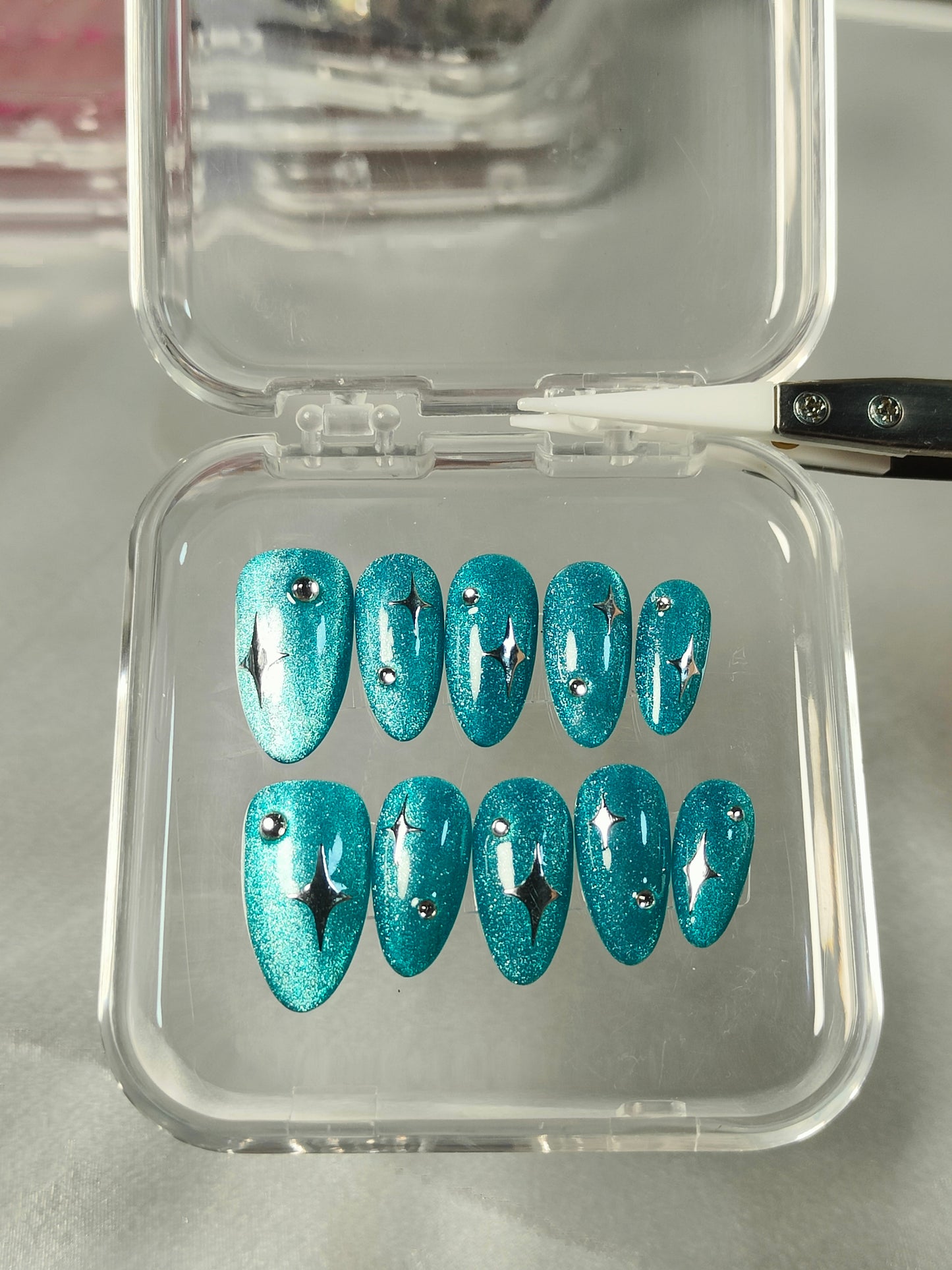 hand made press on nails super shiny false nail