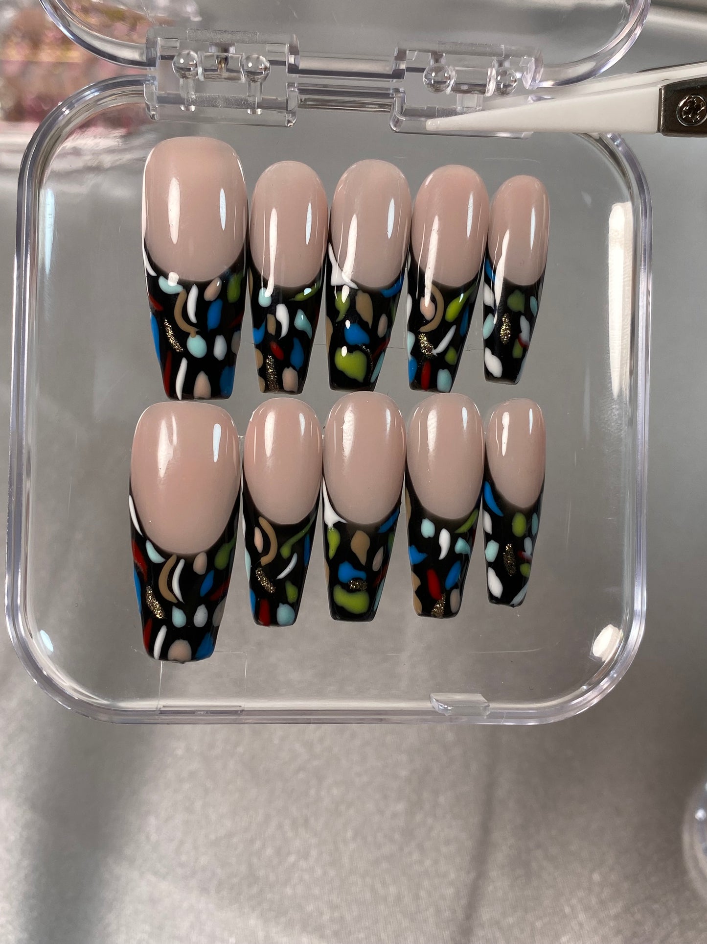 hand made press on nails draw hot sexy false nail