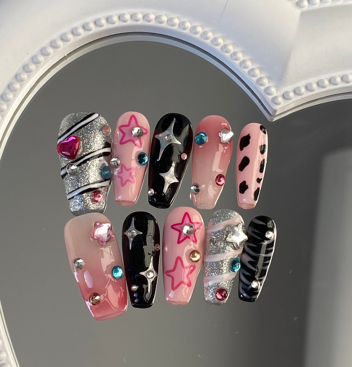 press on nails coffin fake nails