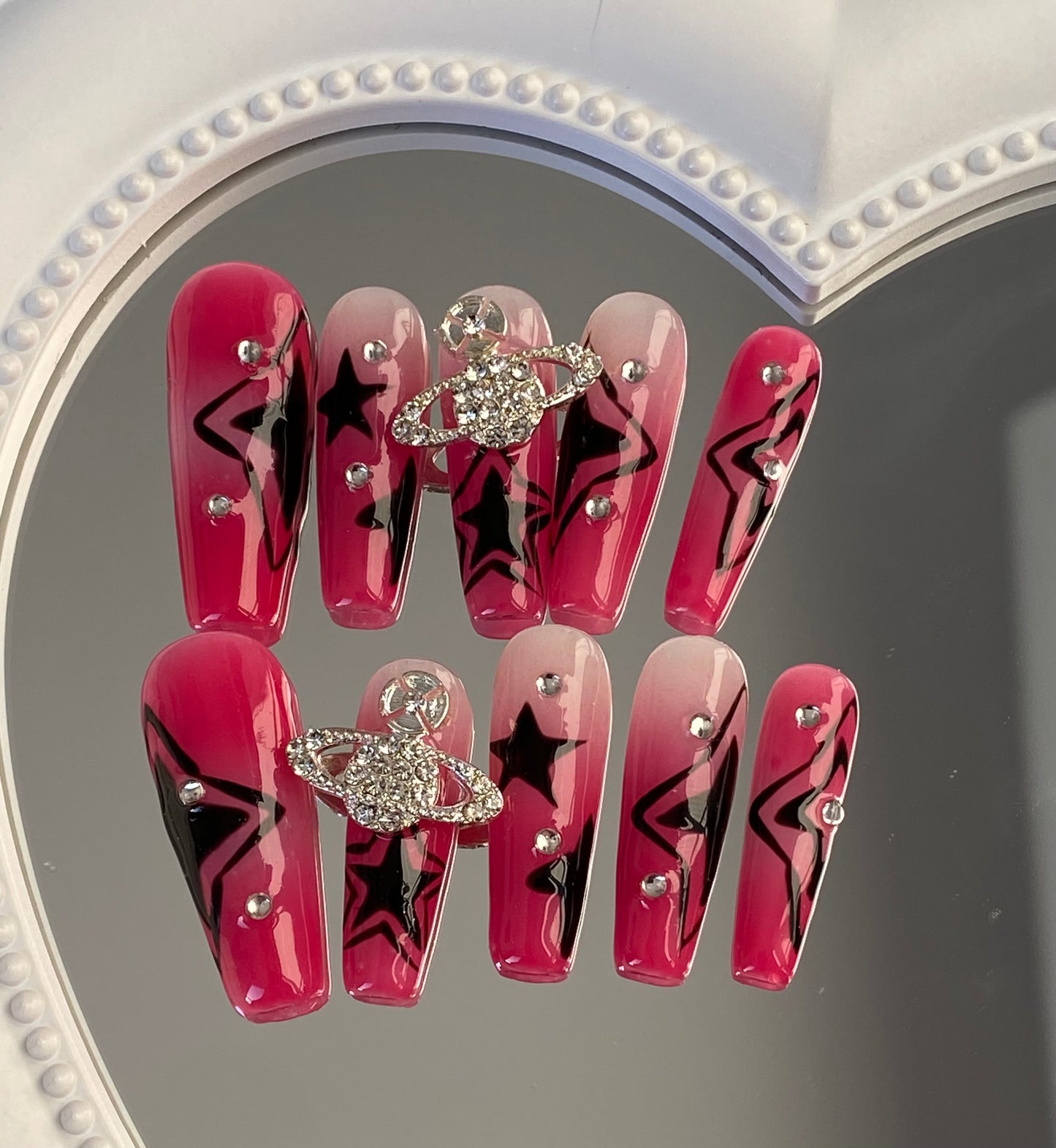Y2k coffin hand made press on nails hot sexy girls fake nail