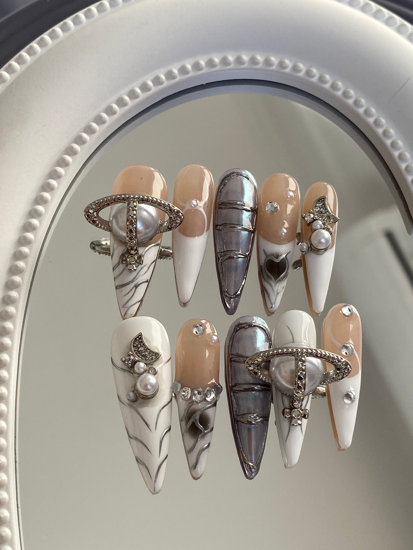 press on nails High quality handmade ,can reusable hot shiny diamond long nails