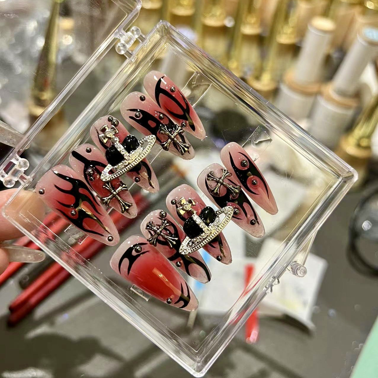Stiletto y2k Hand made press on nails cool sexy hot girls fake nail