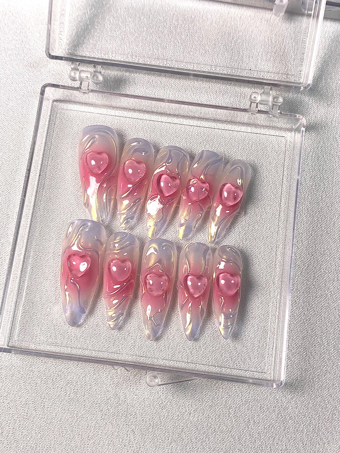 A press on nails metal coffin fake nails