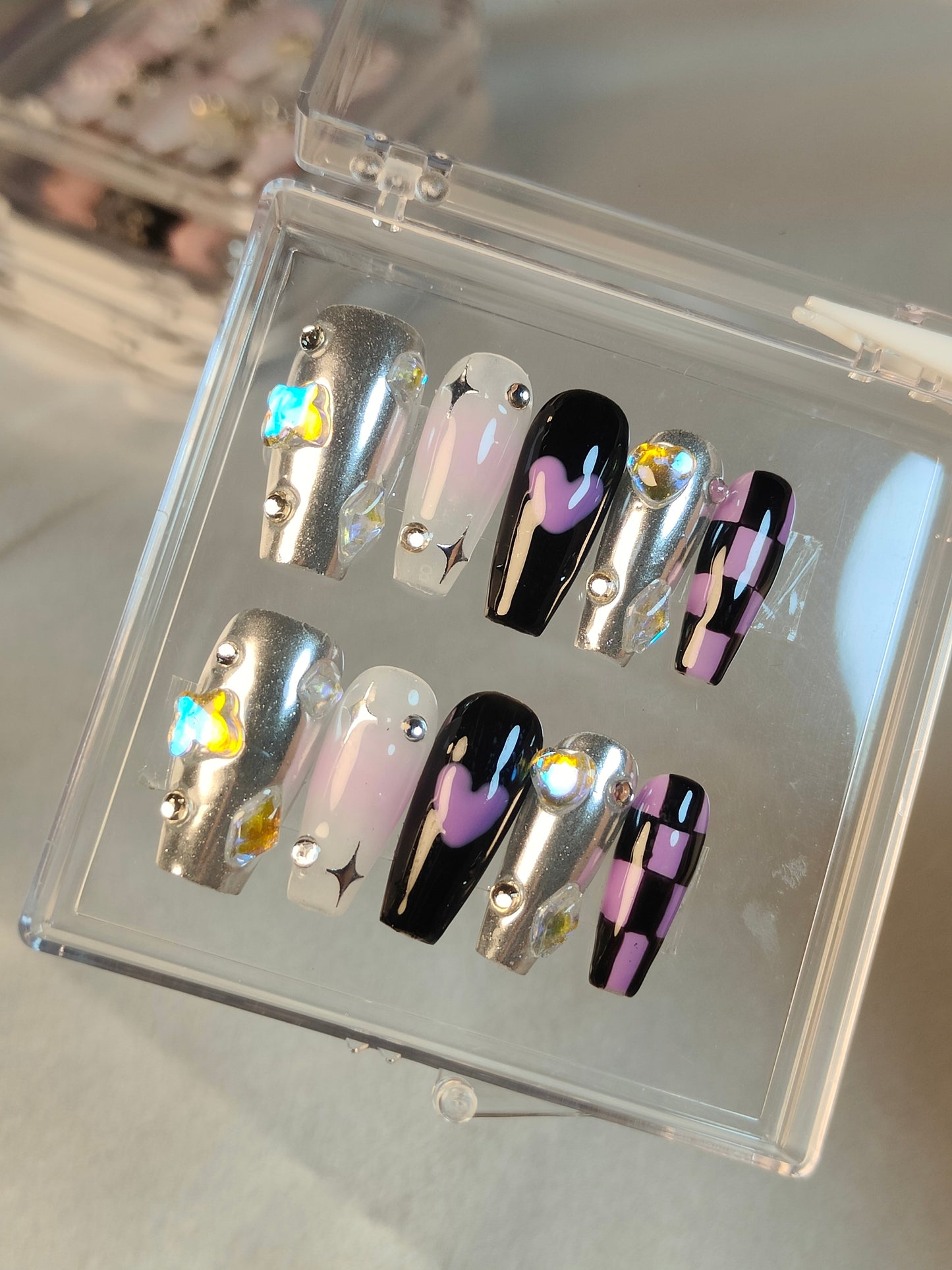 hand made press on nails  false nail