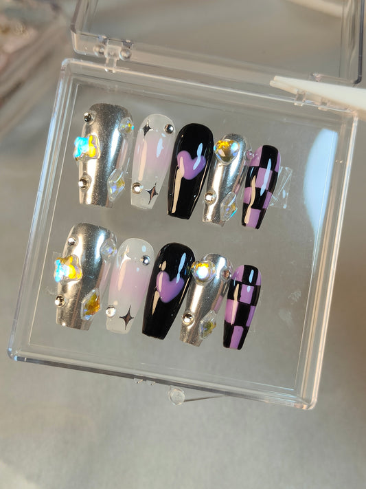 hand made press on nails  false nail