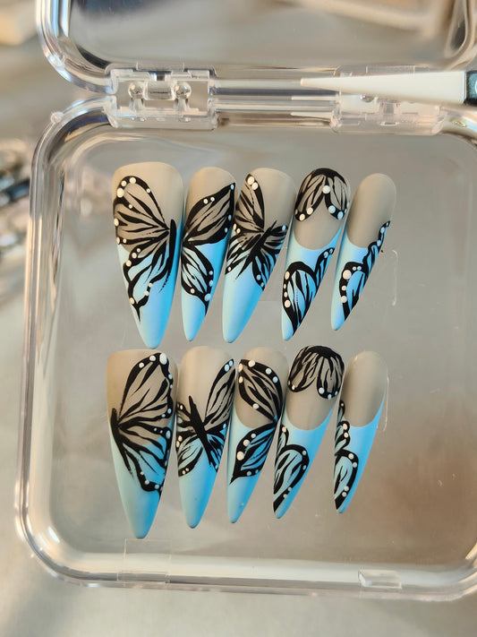 press on nails   High quality handmade  long water drop shape