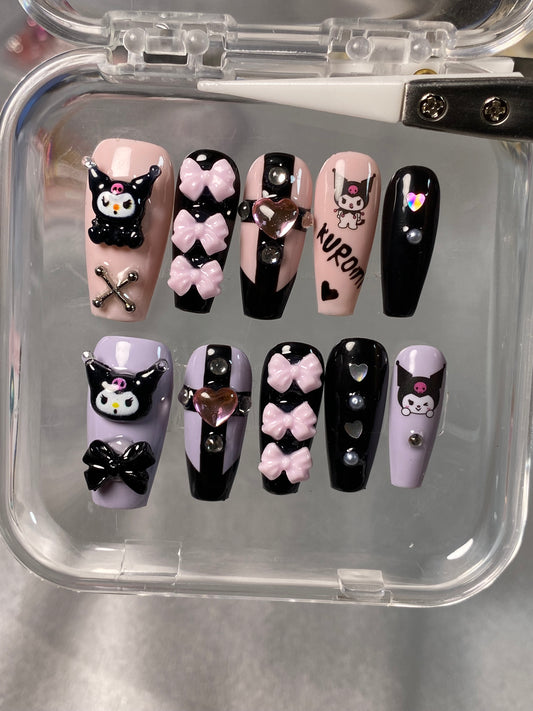 hand made press on nails   Cute Shiny false nail