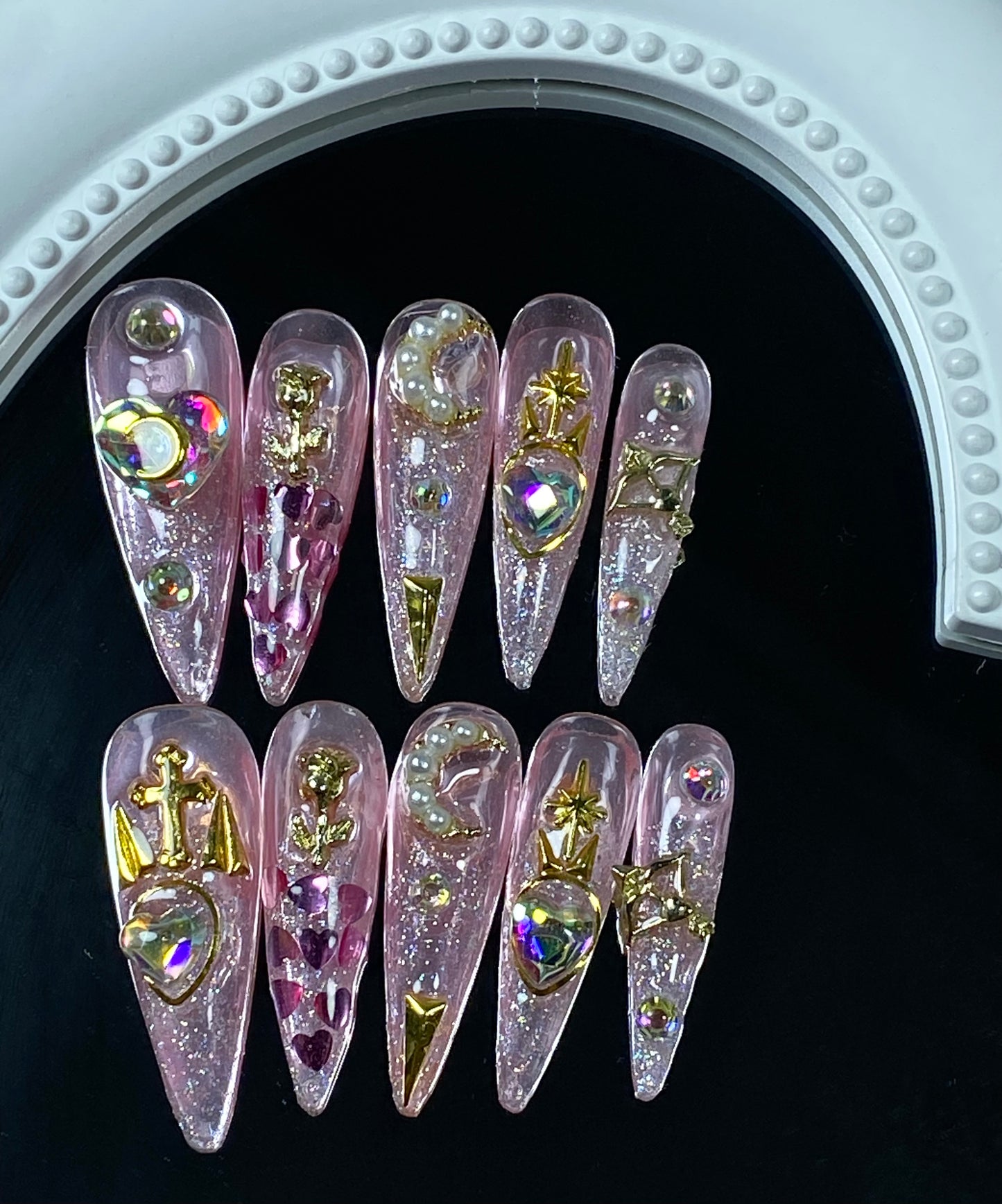 hand made press on nails   Shiny  hot sexy false nail