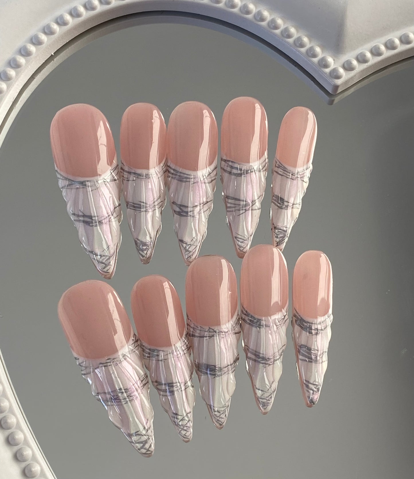 hand made press on nails  3D false nail