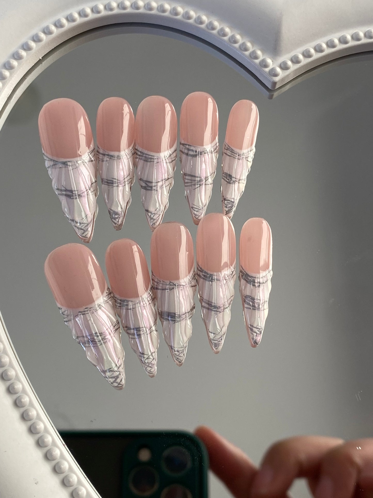 hand made press on nails  3D false nail