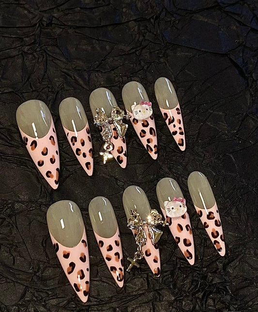 press on nails   High quality handmade hello kitty fake nail